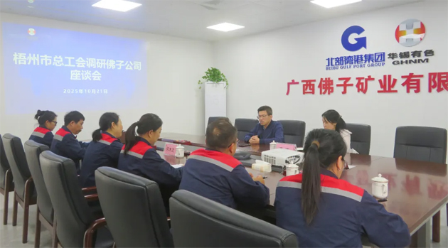 梧州市總工會調研組到廣西佛子礦業(yè)有限公司一線調研并開展“送培進企”技能提升培訓班