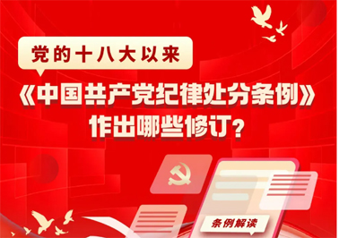 黨的十八大以來，《中國共產(chǎn)黨紀(jì)律處分條例》作出哪些修訂？