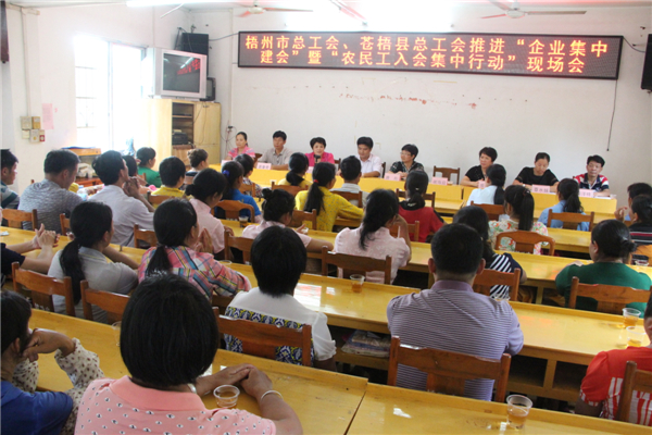 梧州市總工會、蒼梧縣總工會推進(jìn)“企業(yè)集中建會”暨“農(nóng)民工入會集中行動現(xiàn)場會.jpg